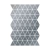 Mini triángulos en vinilo decorativo brillo plata 19x29 cm