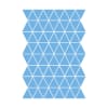Mini triángulos en vinilo decorativo mate azul 19x29 cm