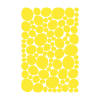 Pois irregolari in adesivo decorativo opaco giallo 19x29 cm