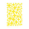 Stella cadente su adesivo decorativo giallo 19x29 cm