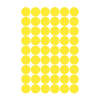 Pegatinas de Topitos en vinilo decorativo mate amarillo 19x29 cm