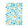 Stickers Mini-fleurs en vinyle mat multicolores bleu