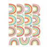 Stickers mureaux en vinyle arc-en-ciel multicolore