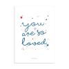 Póster papel You are so Loved azul 21x30cm