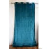 Rideau en velours occultant polyester bleu canard 140x260 cm