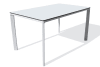 Tavolo da giardino 6 posti in alluminio laccato e vernice Epoxy bianca