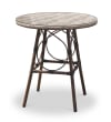 Table de jardin ronde en aluminium marron