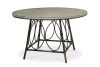 Runder Gartentisch aus braunem Aluminium