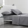 Juego de sábanas satén algodón egipcio 300 gris 250x260 Cama 160