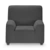 Funda de sillón elástica gris 70 - 110 cm
