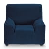 Funda de sillón bielástica  azul 70 - 110 cm