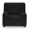 Funda de sillón bielástica  negro 70 - 110 cm