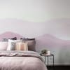 Papier peint panoramique misty mountains rose 340x250cm
