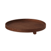 Inka-Holz-Tablett rund Braun aus Eiche Ø30xH4,7cm
