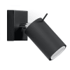 Lámpara de pared negro acero  alt. 8 cm