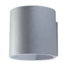 Lámpara de pared gris aluminio alt. 10 cm
