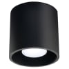 Lámpara de techo negro aluminio alt. 10 cm