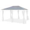 Toile de toit grise pour tonnelle 3x4m toile de rechange