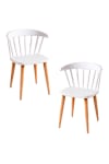Pack 2 sillas color blanco en polipropileno