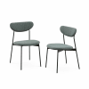 2er Set Stühle im skandinavischem Stil, Grün