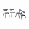 Lot de 4 chaises scandinaves gris clair ARTY