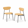 2er Set Stühle im skandinavischem Stil, Senffarben