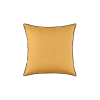 Housse de coussin en lin jaune 40x40 cm