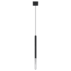 Lámpara colgante cromo negro acero alt. 100 cm