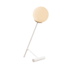 Lámpara de mesa blanco con esfera de cristal