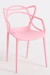 Pack 2 sillas color rosa en polipropileno