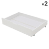 Set di 2 cassetti bianchi sotto il letto 190x90cm