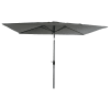 Parasol droit rectangulaire 2x3m en aluminium et toile gris