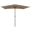Paraguas recto rectangular 2x3m en aluminio y tela topo