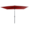 Parasol droit rectangulaire 2x3m en aluminium et toile rouge