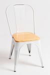 Pack 2 sillas color blanco en acero reforzado,madera