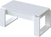 Design Couchtisch mit hochklappbarer Tischplatte L102 cm - weiß