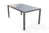 Table de jardin fixe en aluminium gris anthracite
