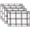 Sets de table (x4) coton 35x50 blanc / noir
