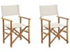 Lot de 2 chaises Bois Blanc cassé