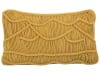 Coussin décoratif en tissu jaune 30x10cm