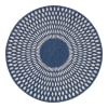 Tappeto rotondo decorativo scandinavo blu 240x240