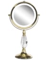 Miroir de table en métal doré 37x18