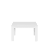 Ausziehbarer Tisch in Holzoptik 140/190x90 cm glänzend Weiß