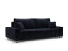 3-Sitzer ausklappbares Sofa mit Bettkasten aus Samt, dunkelblau
