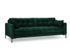 4-Sitzer Sofa aus Samt, flaschengrün