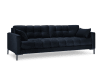 4-Sitzer Sofa aus Samt, dunkelblau