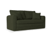 Sofá cama 2 plazas de tela verde