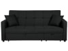 Sofá cama 3 plazas tapizado negro