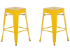Conjunto de 2 taburetes de acero amarillo 60 cm