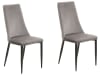 Lot de 2 chaises en velours gris